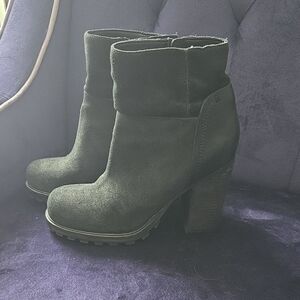 Sam Edelman BLACK Suede Heeled Boots